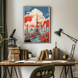 Tokyo's Fusion Skyline in Urban or Cityscape Poster PosterGoat