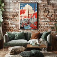 Tokyo's Fusion Skyline in Urban or Cityscape Poster PosterGoat