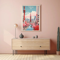 Tokyo's Fusion of Tradition and Modernity Travel Poster PosterGoat