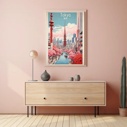 Tokyo's Fusion of Tradition and Modernity Travel Poster PosterGoat