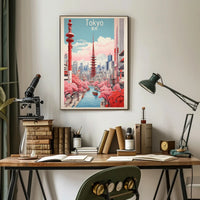 Tokyo's Fusion of Tradition and Modernity Travel Poster PosterGoat
