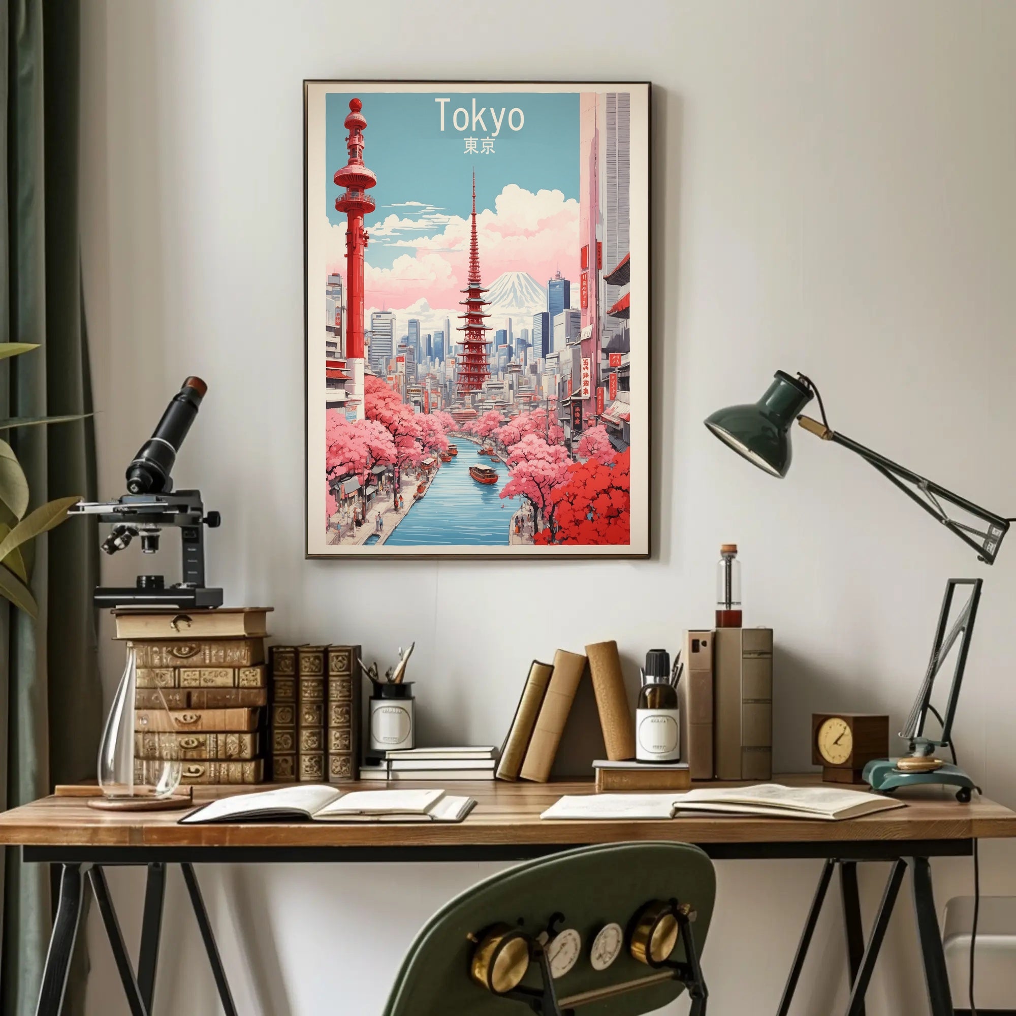 Tokyo's Fusion of Tradition and Modernity Travel Poster PosterGoat