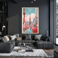 Tokyo's Fusion of Tradition and Modernity Travel Poster PosterGoat