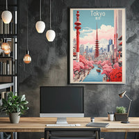 Tokyo's Fusion of Tradition and Modernity Travel Poster PosterGoat