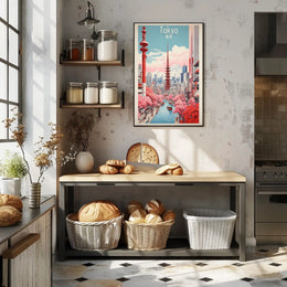 Tokyo's Fusion of Tradition and Modernity Travel Poster PosterGoat