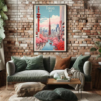 Tokyo's Fusion of Tradition and Modernity Travel Poster PosterGoat