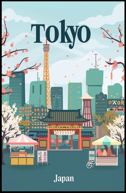 Tokyo's Harmony Travel Poster PosterGoat