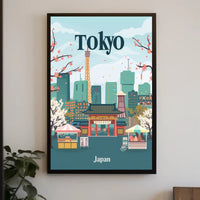 Tokyo's Harmony Travel Poster PosterGoat