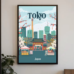 Tokyo's Harmony Travel Poster PosterGoat