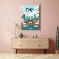 Tokyo's Harmony Travel Poster PosterGoat
