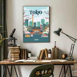 Tokyo's Harmony Travel Poster PosterGoat