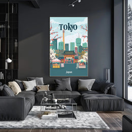 Tokyo's Harmony Travel Poster PosterGoat