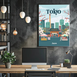 Tokyo's Harmony Travel Poster PosterGoat