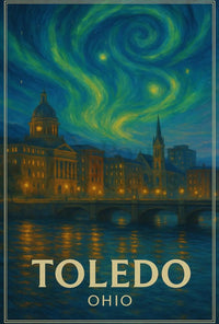 Toledo Ohio Minimalist Design Cultural Heritage Poster PosterGoat