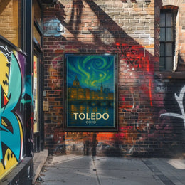 Toledo Ohio Minimalist Design Cultural Heritage Poster PosterGoat