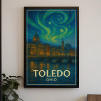 Toledo Ohio Minimalist Design Cultural Heritage Poster PosterGoat