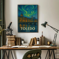 Toledo Ohio Minimalist Design Cultural Heritage Poster PosterGoat