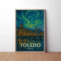 Toledo Ohio Minimalist Design Cultural Heritage Poster PosterGoat