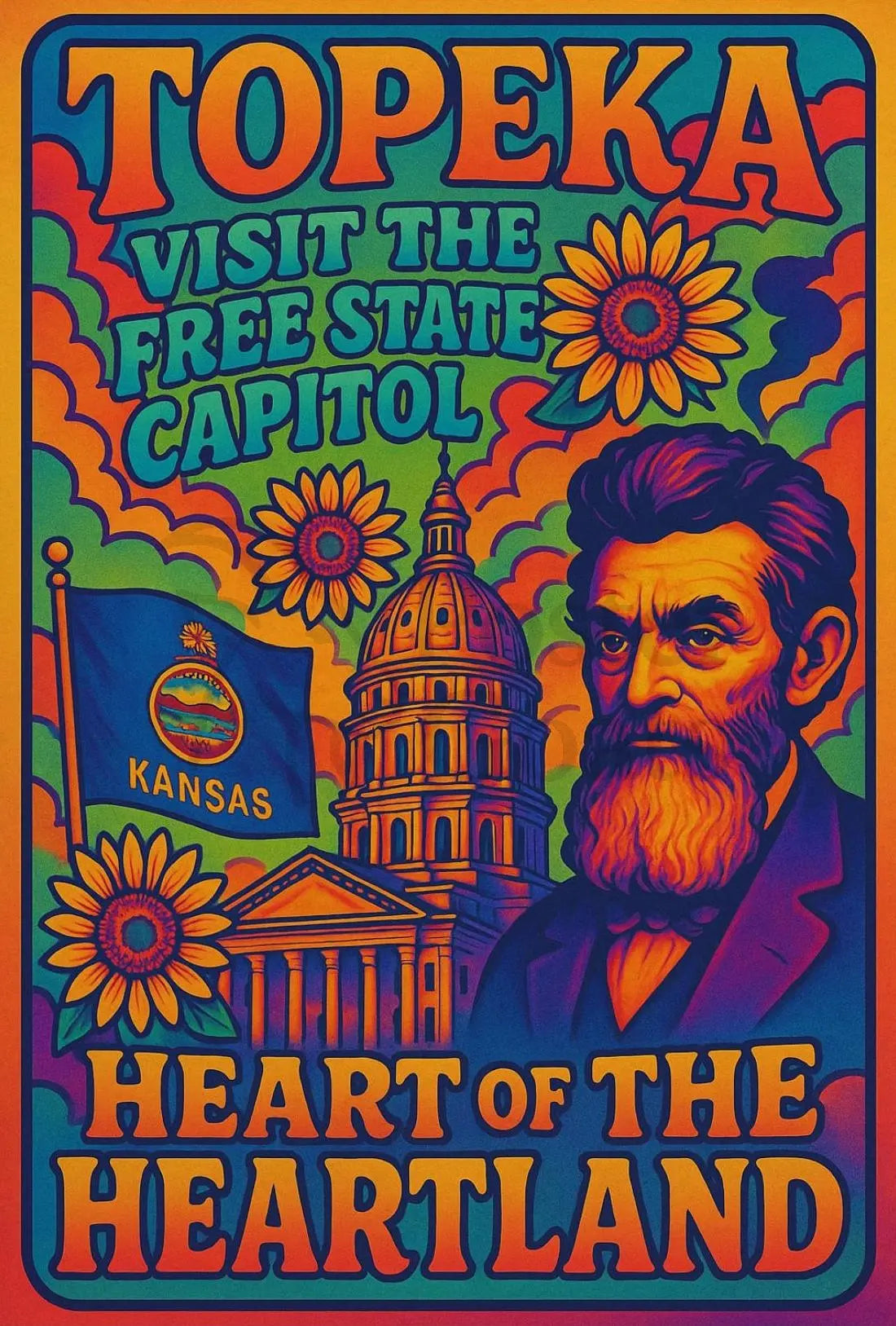 Topeka's Heritage Vibrantly Celebrated in Cultural or Heritage Poster PosterGoat