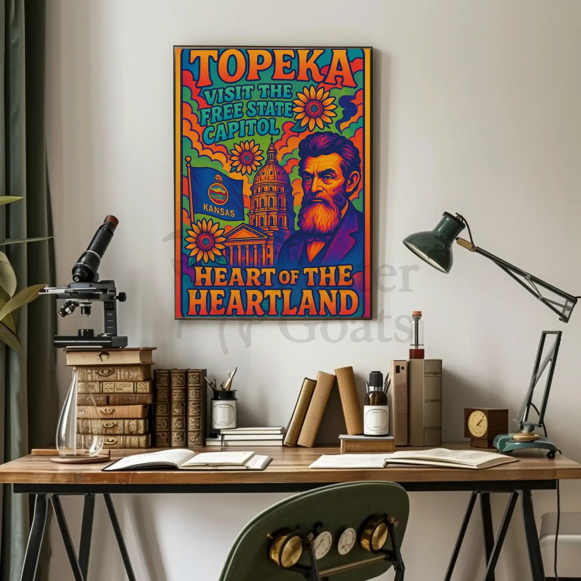 Topeka's Heritage Vibrantly Celebrated in Cultural or Heritage Poster PosterGoat