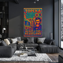 Topeka's Heritage Vibrantly Celebrated in Cultural or Heritage Poster PosterGoat