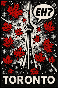 Toronto CN Tower Pop Art Cityscape Poster PosterGoat