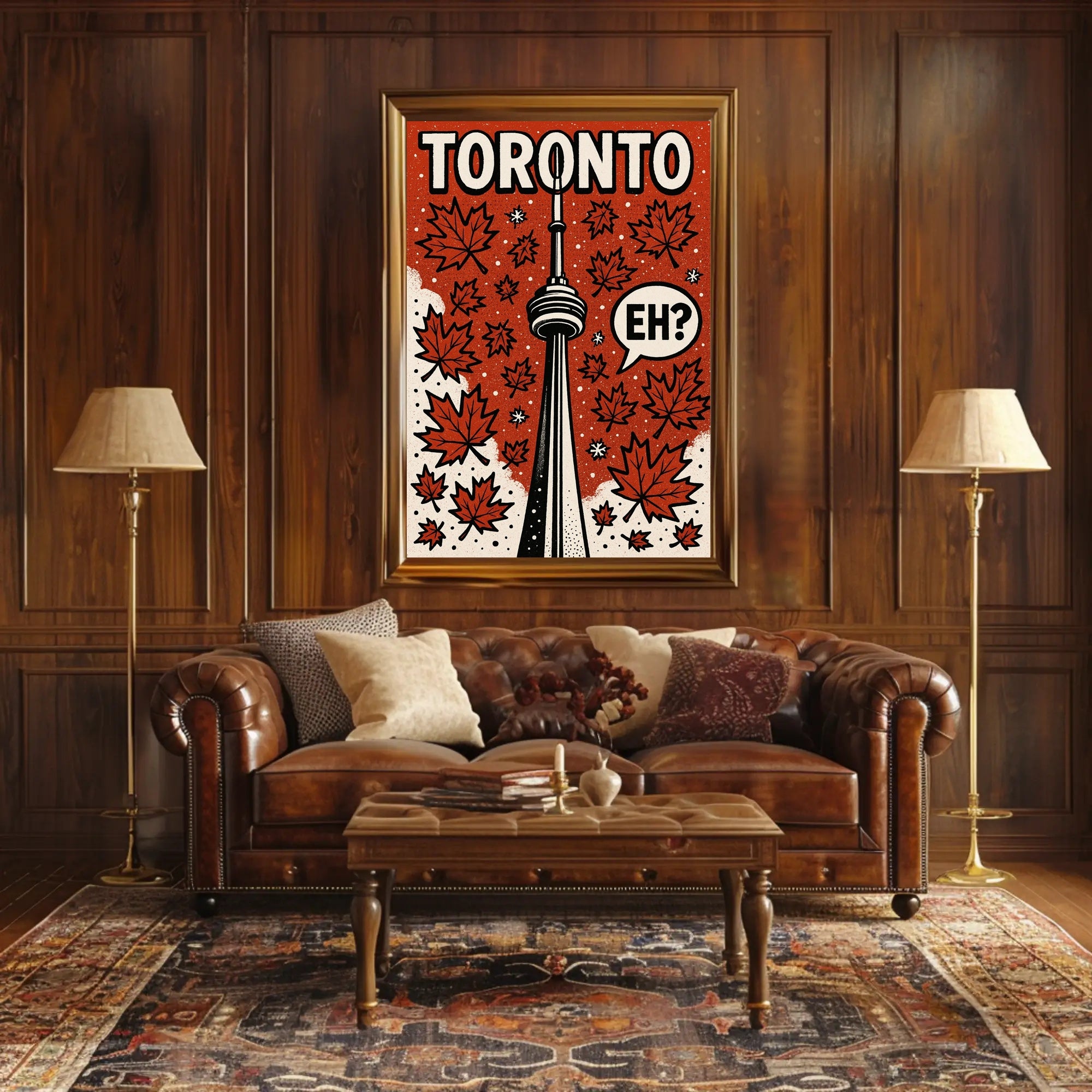 Toronto CN Tower Pop Art in Vibrant Cityscape Poster PosterGoat