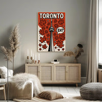 Toronto CN Tower Pop Art in Vibrant Cityscape Poster PosterGoat