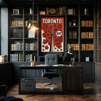 Toronto CN Tower Pop Art in Vibrant Cityscape Poster PosterGoat