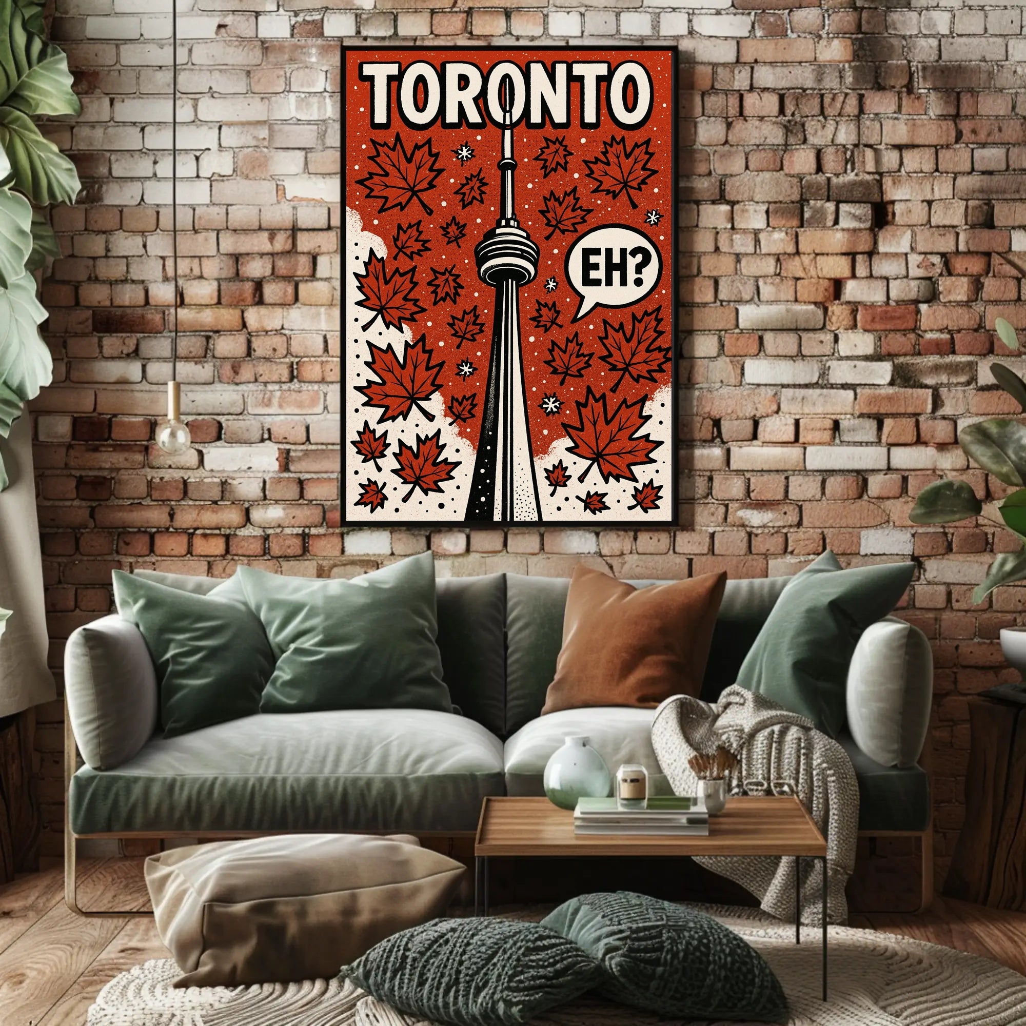 Toronto CN Tower Pop Art in Vibrant Cityscape Poster PosterGoat