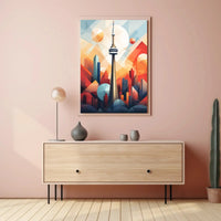 Toronto City Skyline Geometric Art Travel Poster PosterGoat
