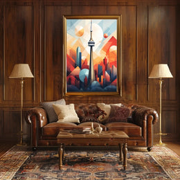 Toronto City Skyline Geometric Art Travel Poster PosterGoat
