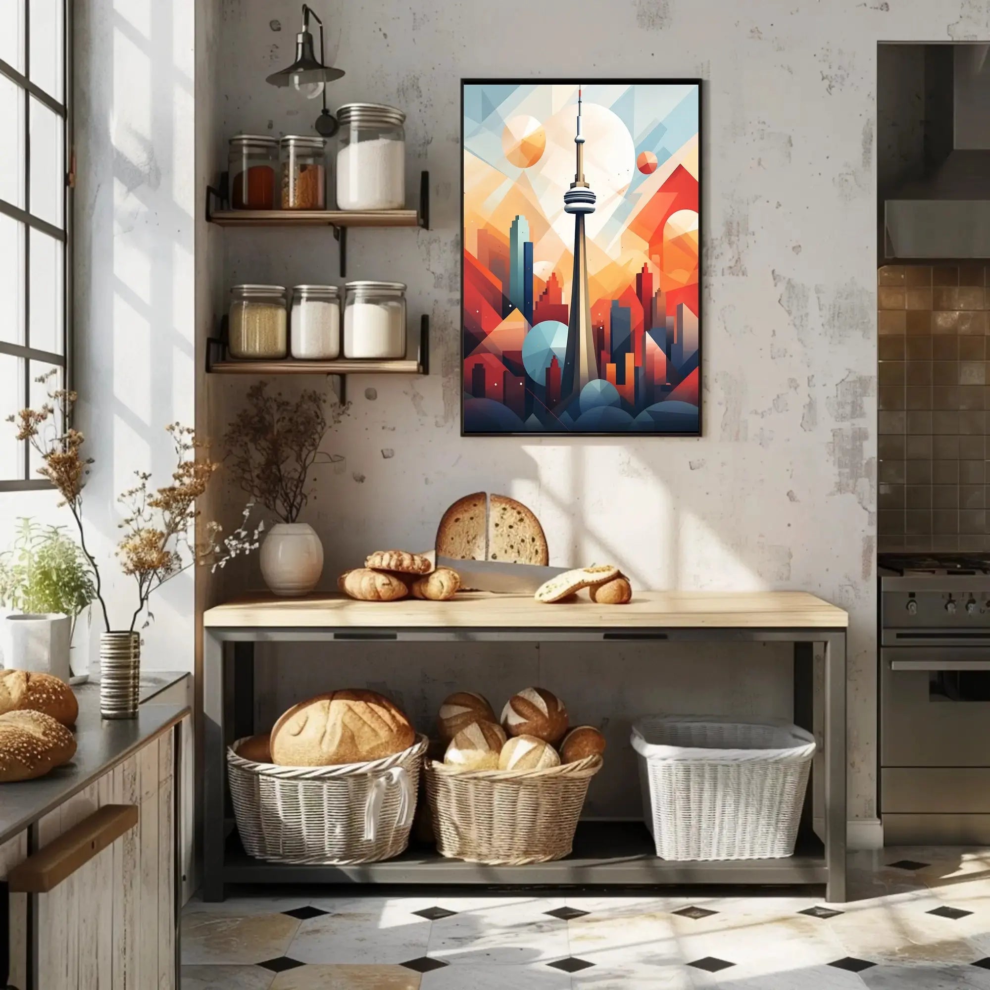 Toronto City Skyline Geometric Art Travel Poster PosterGoat
