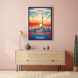 Toronto Skyline CN Tower Travel Poster PosterGoat