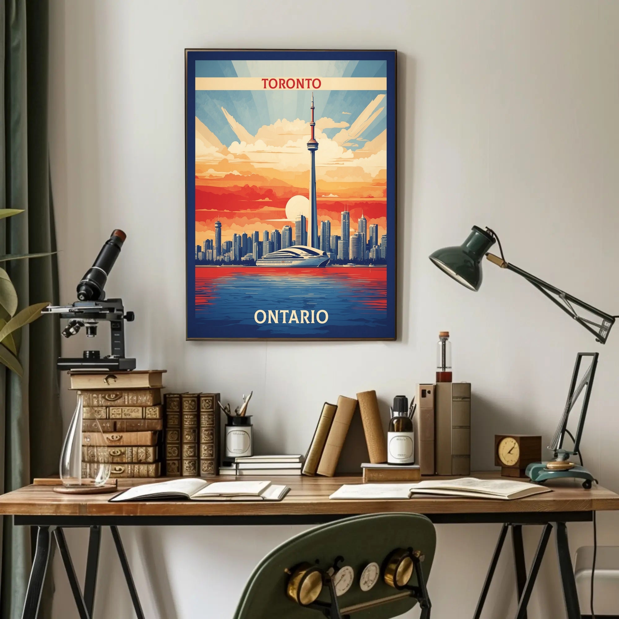 Toronto Skyline CN Tower Travel Poster PosterGoat