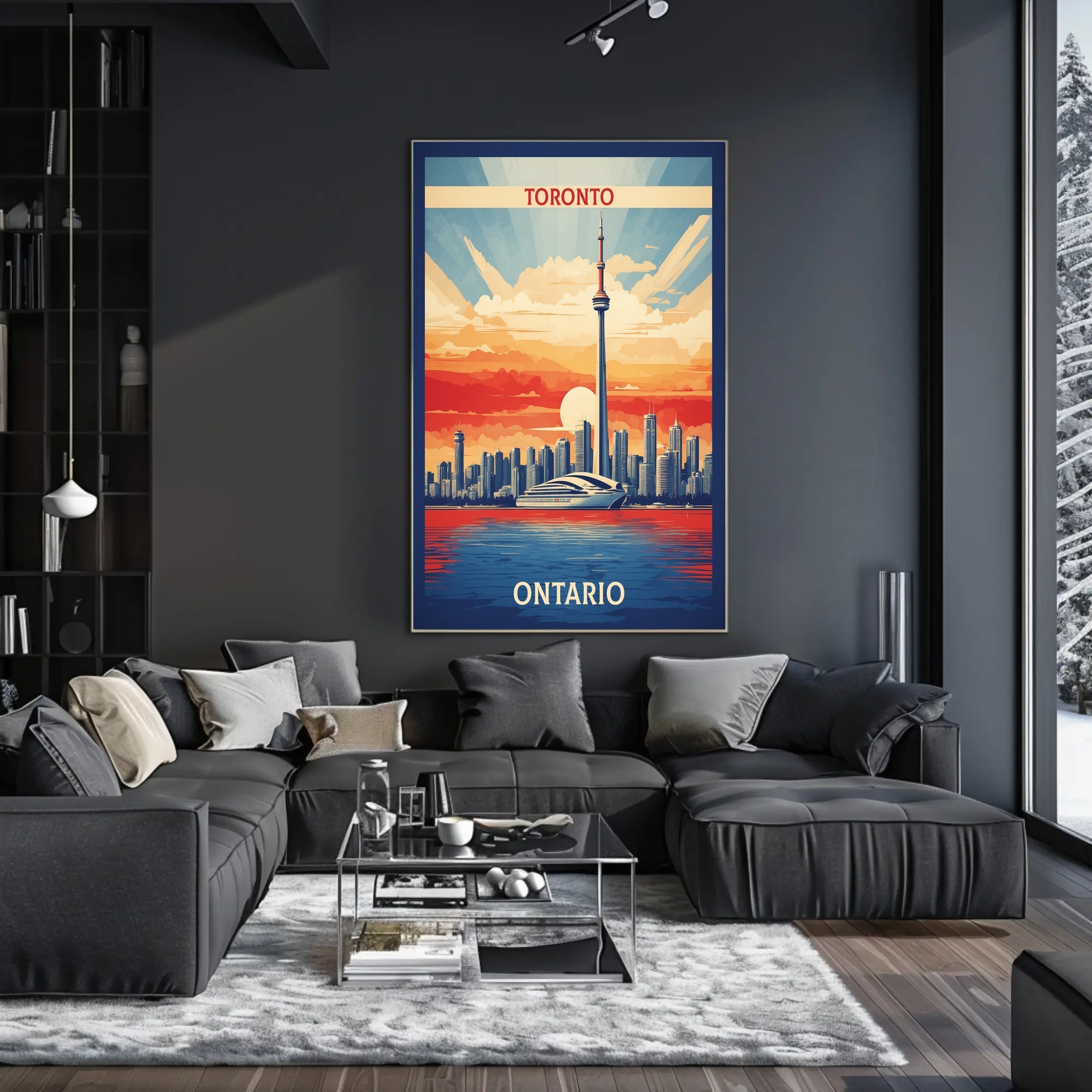 Toronto Skyline CN Tower Travel Poster PosterGoat