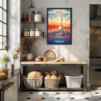 Toronto Skyline CN Tower Travel Poster PosterGoat