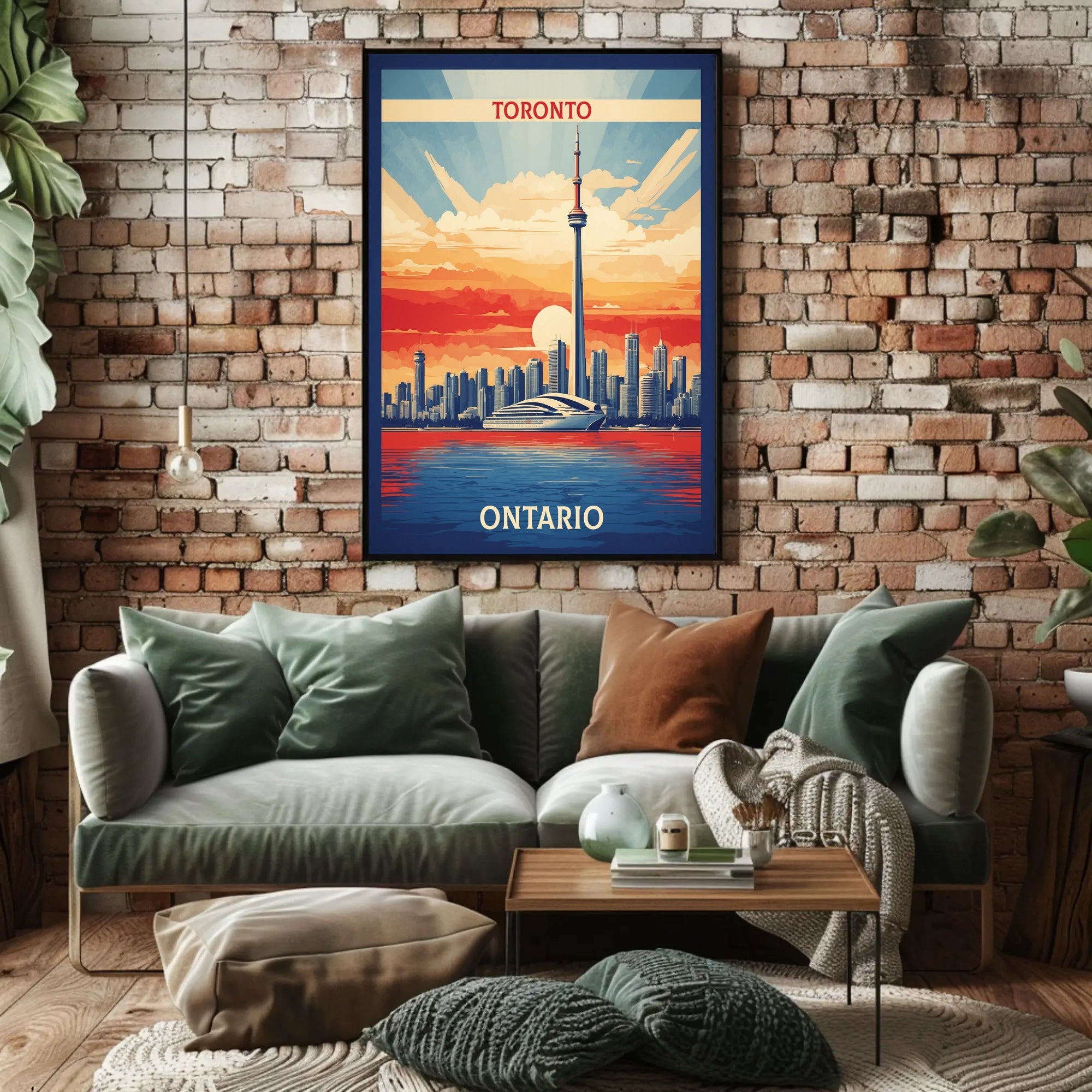 Toronto Skyline CN Tower Travel Poster PosterGoat