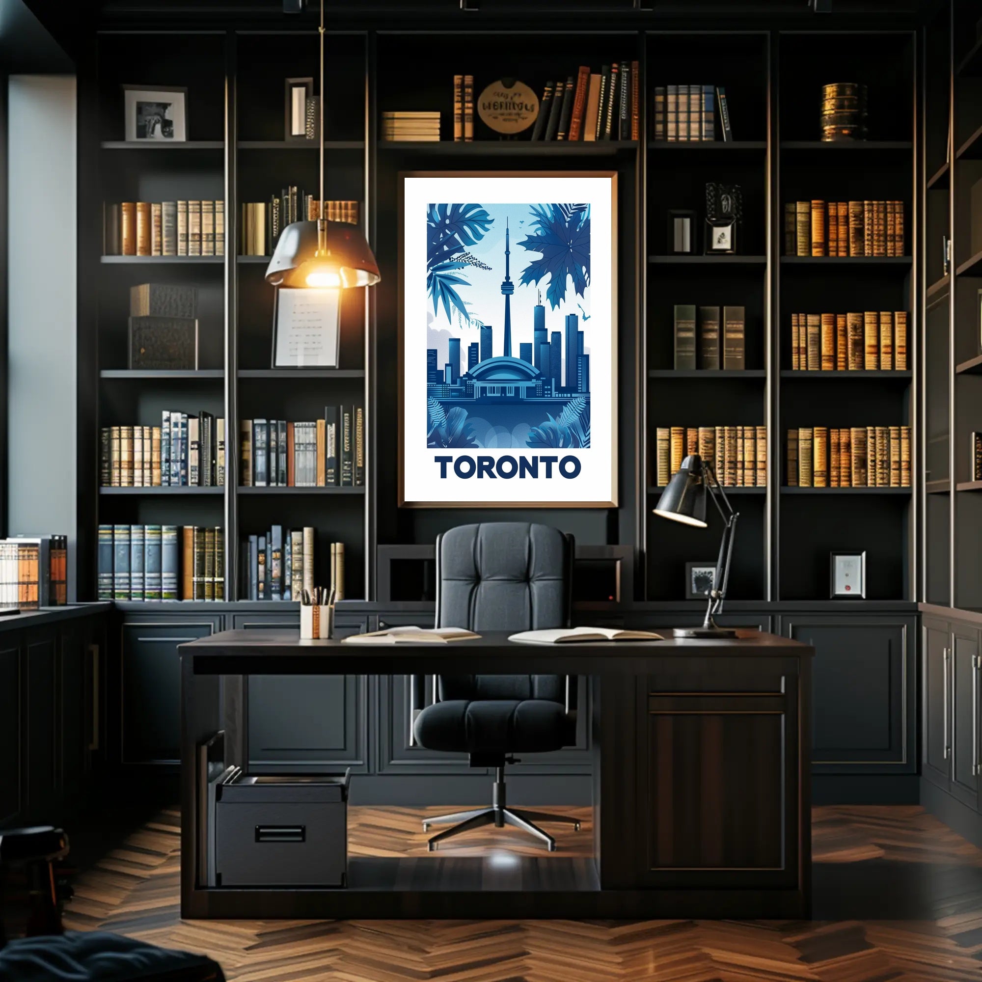 Toronto Skyline Flair: Modern Urban Cityscape Poster PosterGoat