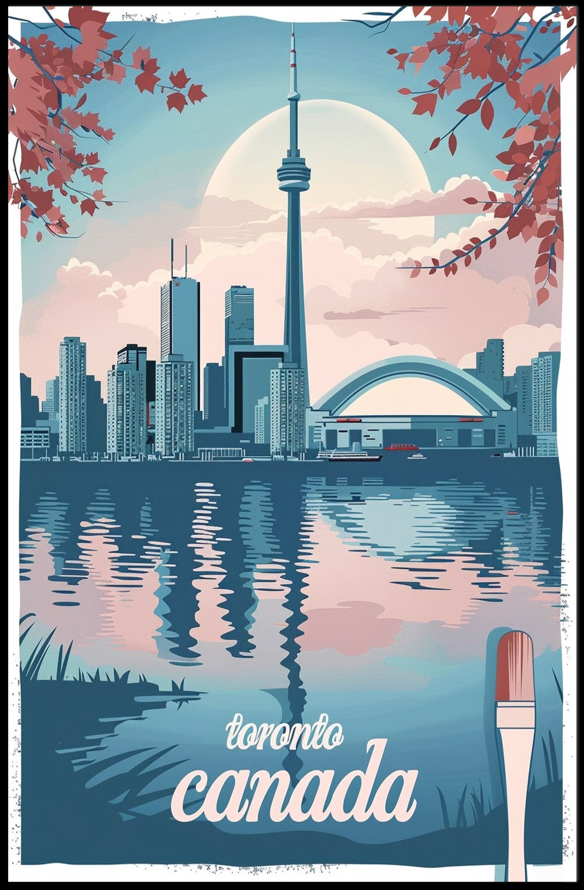Toronto Skyline Reflection: Urban or Cityscape Poster PosterGoat