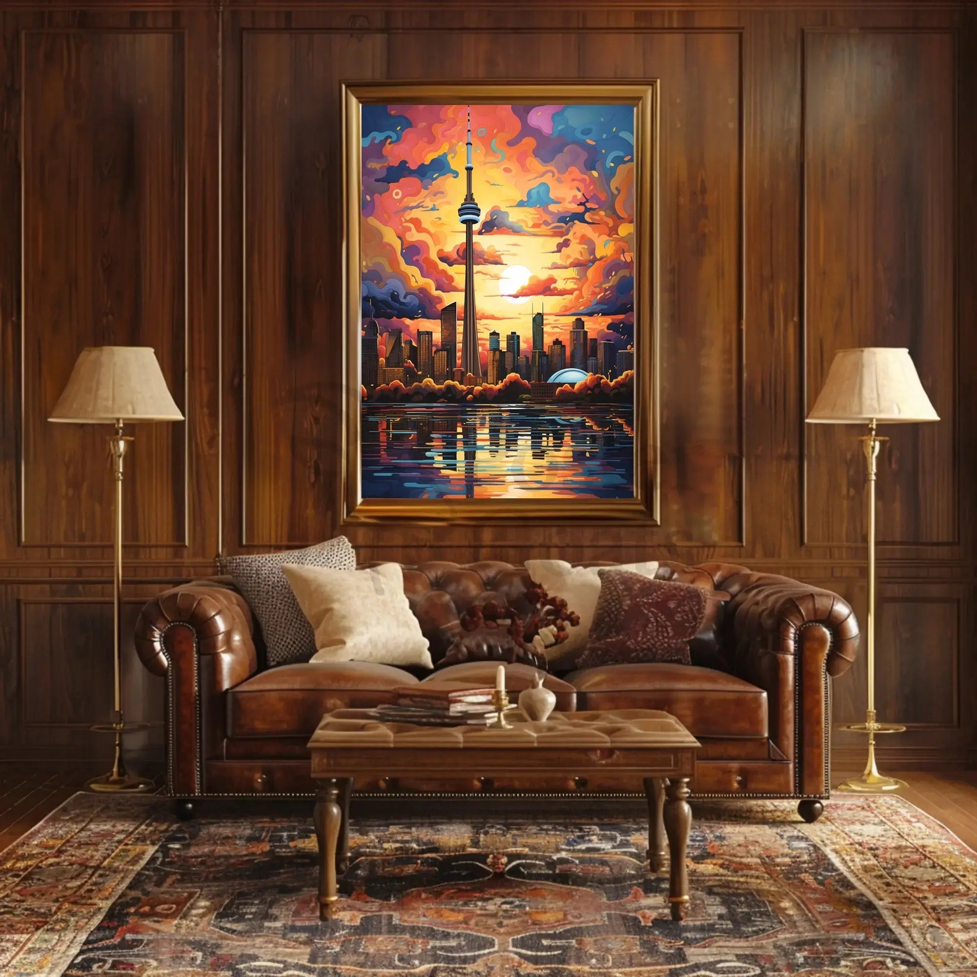 Toronto Skyline Vibrance Modern Art Abstract Artistic Poster PosterGoat