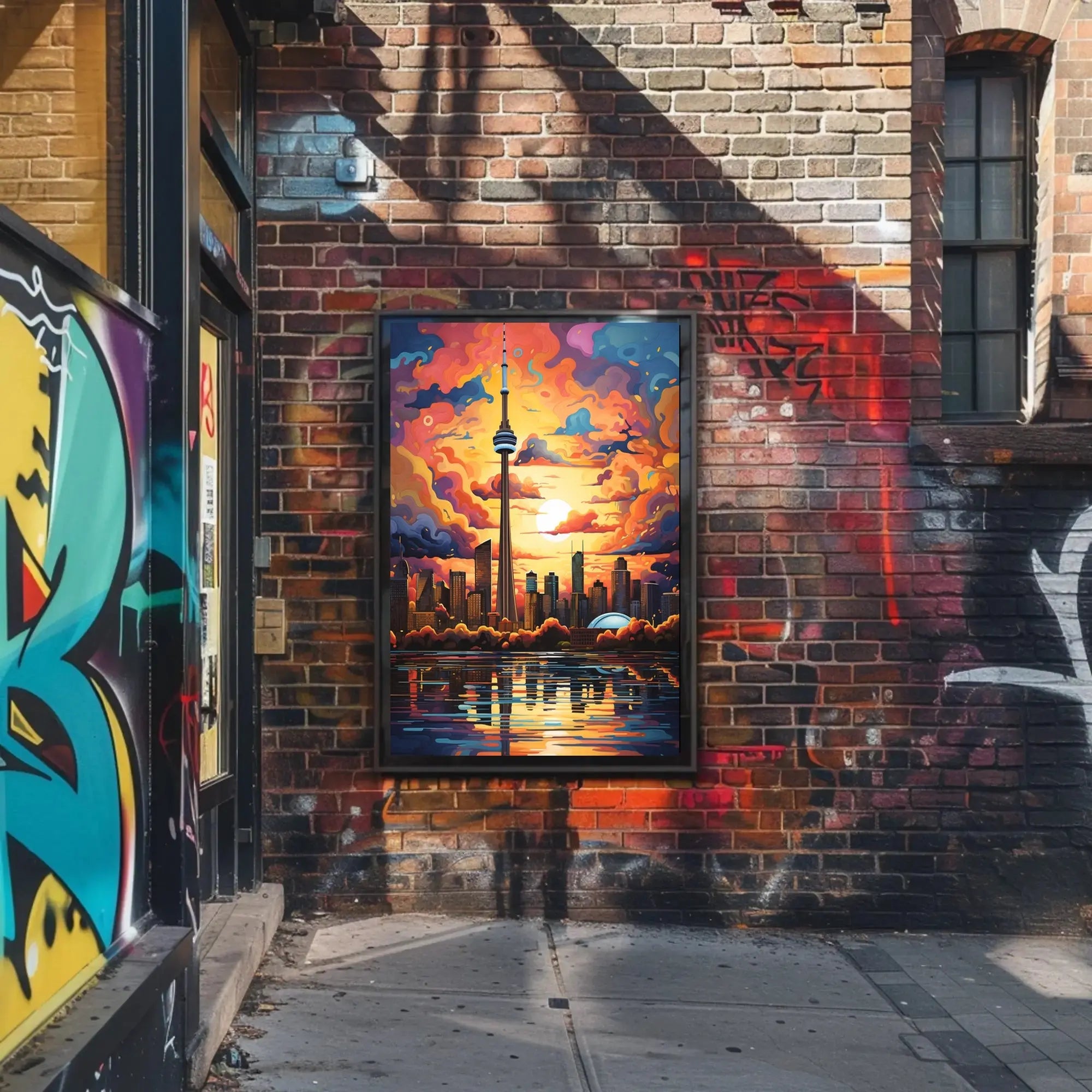 Toronto Skyline Vibrance Modern Art Abstract Artistic Poster PosterGoat