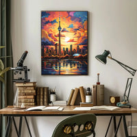 Toronto Skyline Vibrance Modern Art Abstract Artistic Poster PosterGoat