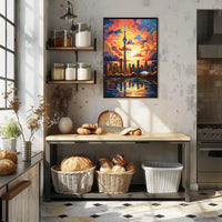 Toronto Skyline Vibrance Modern Art Abstract Artistic Poster PosterGoat