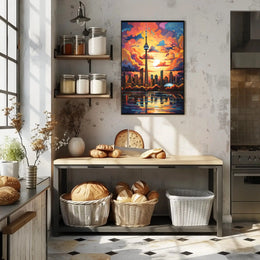 Toronto Skyline Vibrance Modern Art Abstract Artistic Poster PosterGoat