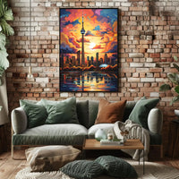 Toronto Skyline Vibrance Modern Art Abstract Artistic Poster PosterGoat
