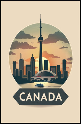 Toronto Skyline at Sunset: Urban or Cityscape Poster PosterGoat