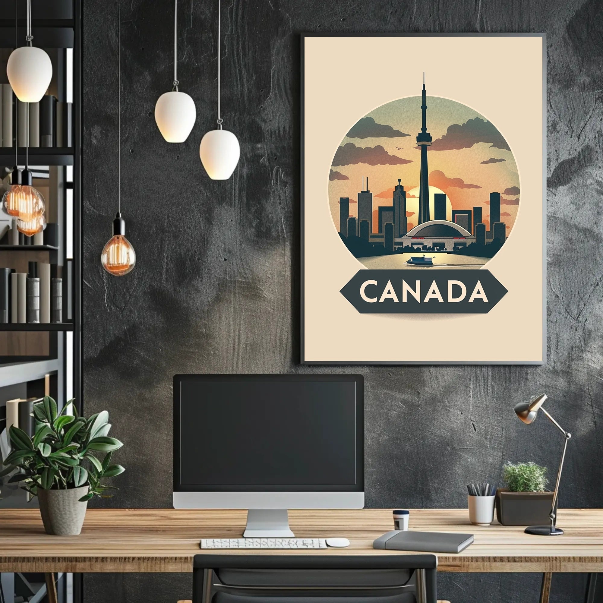 Toronto Skyline at Sunset: Urban or Cityscape Poster PosterGoat
