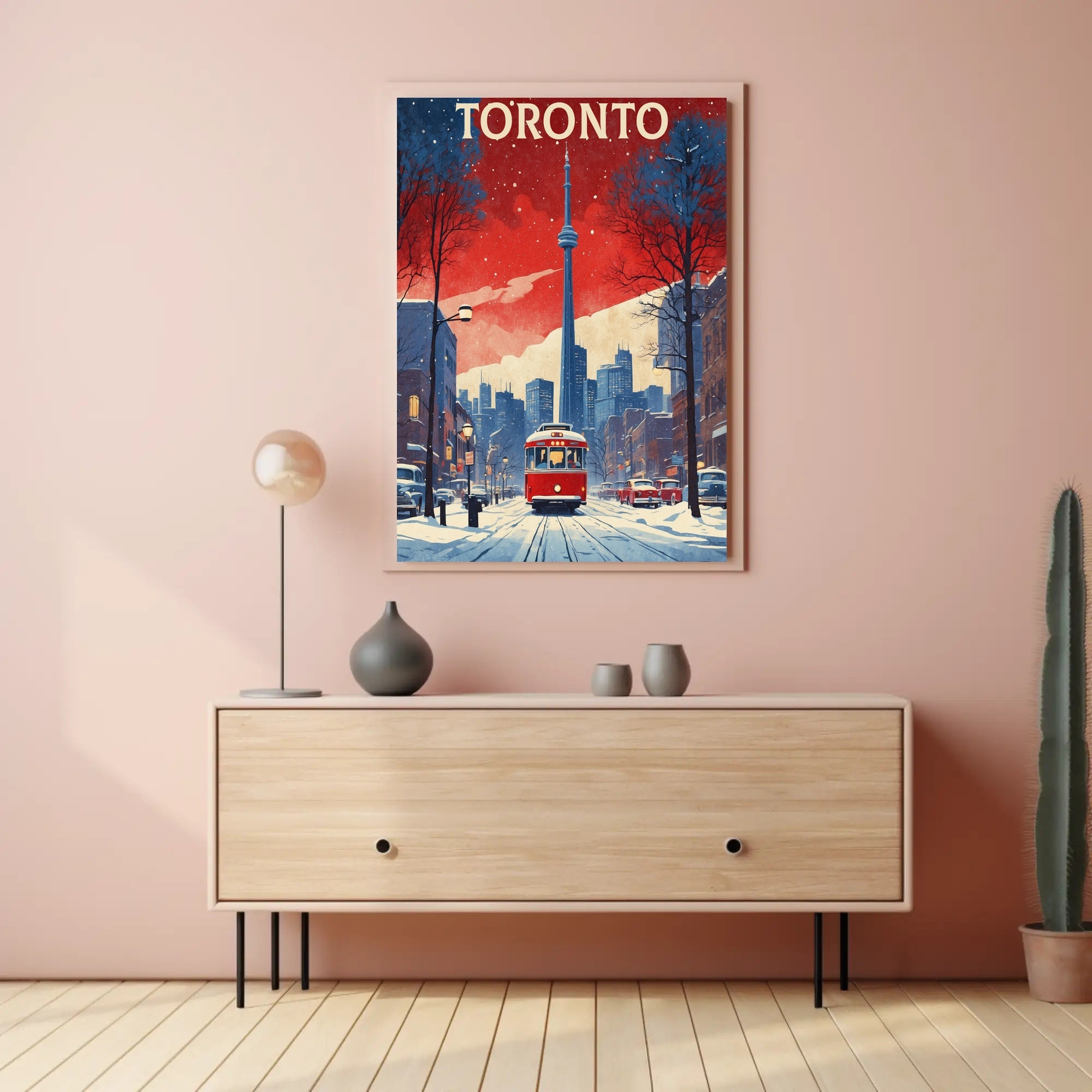 Toronto Winter Wonderland Cityscape Travel Poster PosterGoat