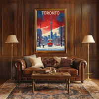 Toronto Winter Wonderland Cityscape Travel Poster PosterGoat